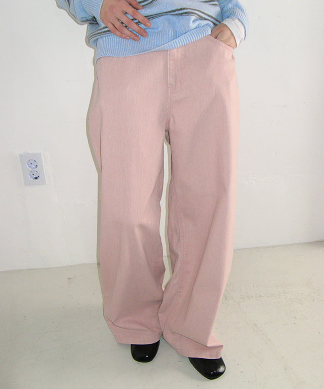 韓國 Ronron Soft Pigment Wide Denim Pants【RR036】