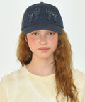 韓國 Ronron Double Ribbon Applique Ball Cap【RR053】