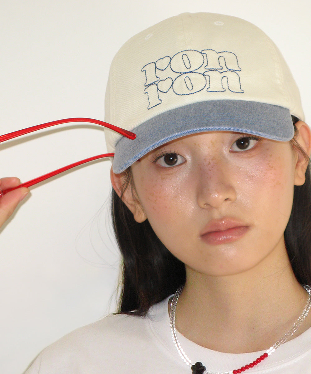 韓國 Ronron Stitch Logo Pigment Ball Cap【RR051】