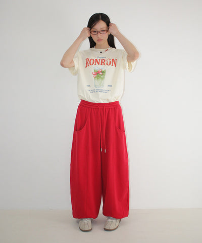 韓國 Ronron Cream Matcha Basic Fit T Shirt【RR014】