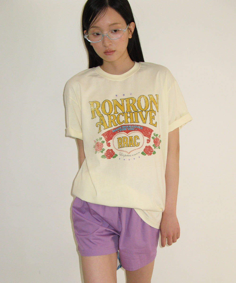 韓國 Ronron Rose Rrac Over Fit T Shirt【RR028】