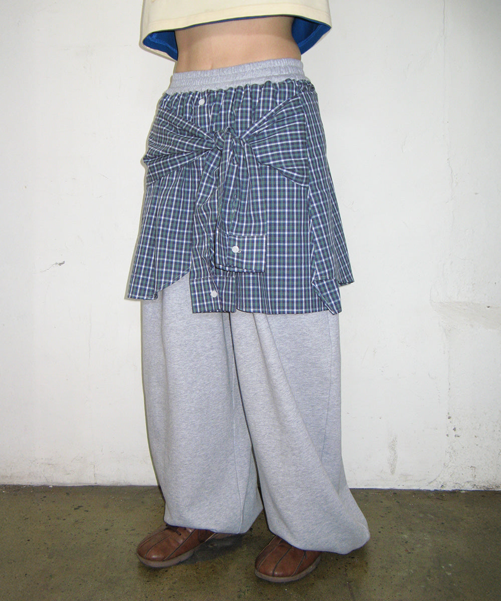 韓國 Ronron Shirt Layered Sweat Pants【RR045】