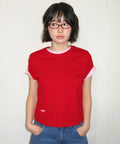 韓國 Ronron Mini Label Crop Short Sleeve【RR005】