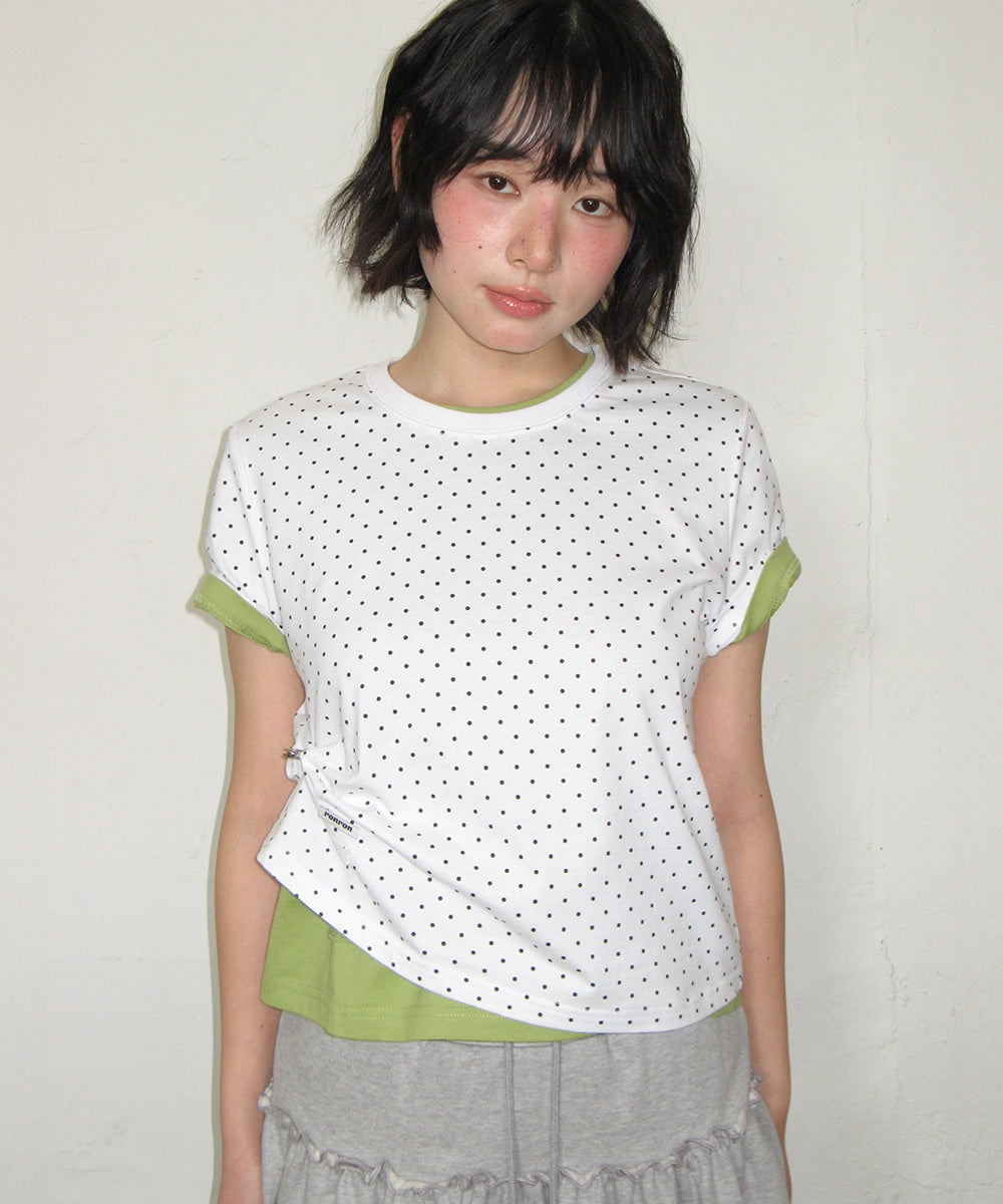 韓國 Ronron Mini Label Crop Short Sleeve【RR005】