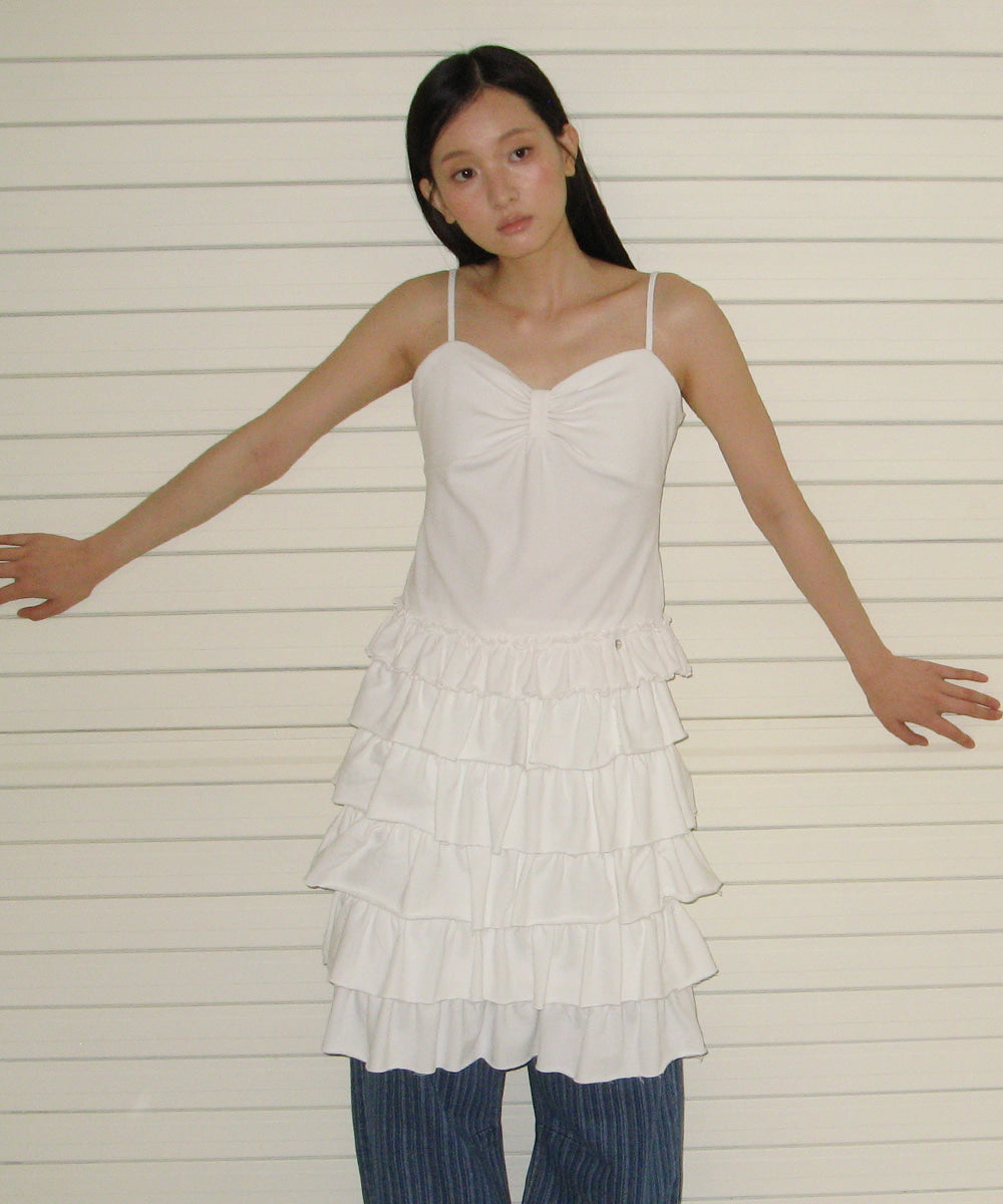 韓國 Ronron Ribbon Frill Sleeveless【RR012】