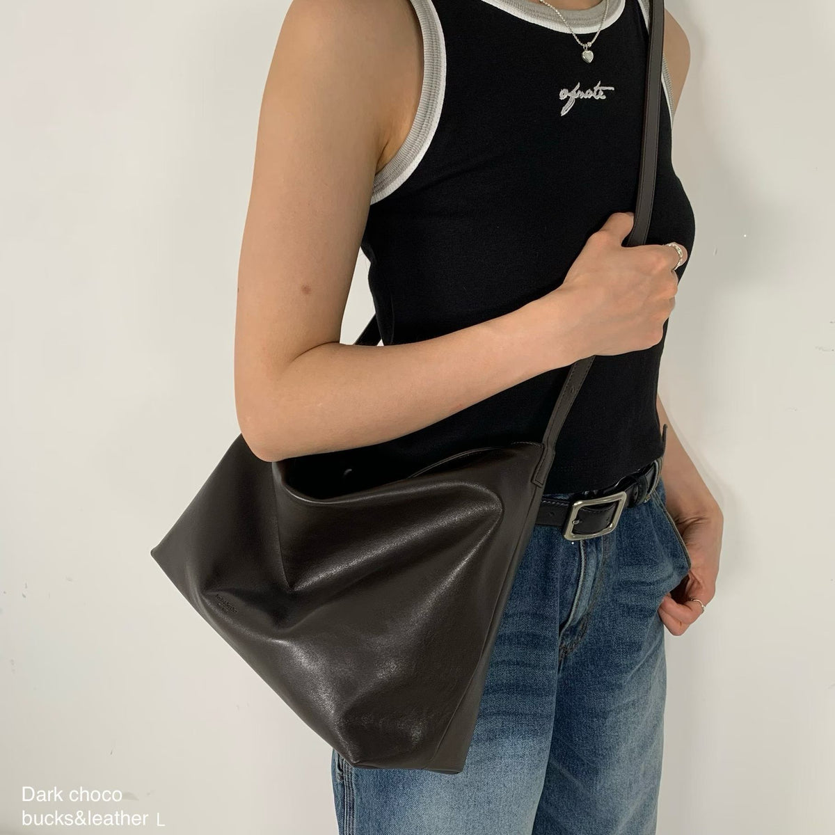 韓國 Bucks & Leather 腋下單肩包大號【SM2361】