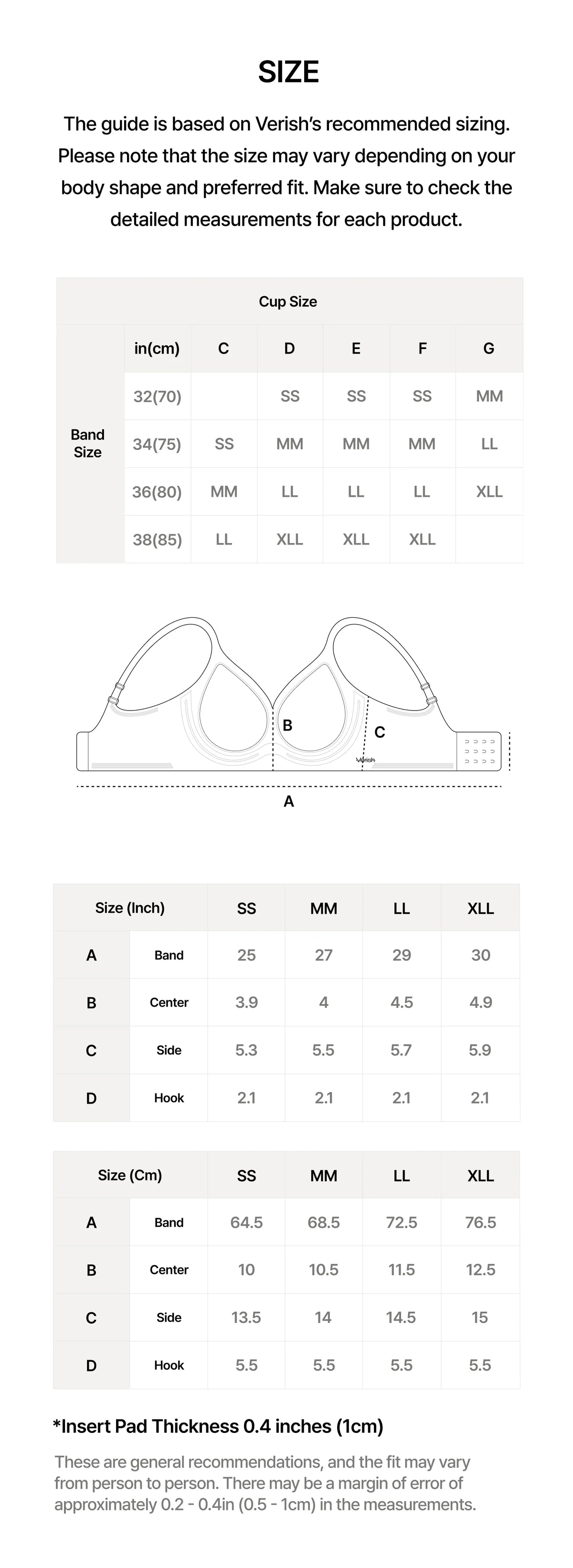 韓國 Verish Cool Fit Bra Comfort Big【SM699】