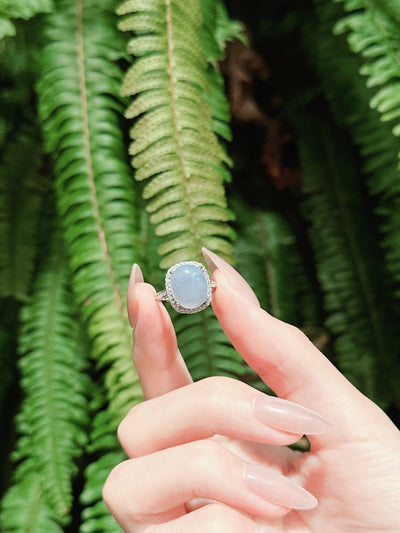 【現貨】橢圓形紫玉髓戒指【ST340】