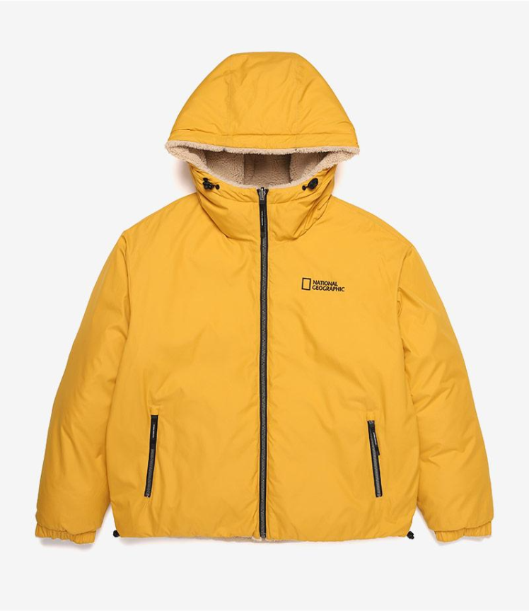韓國 National Geographic 男款 Reamer Reversible Fleece Hoodie Down Jumper【NG1117】