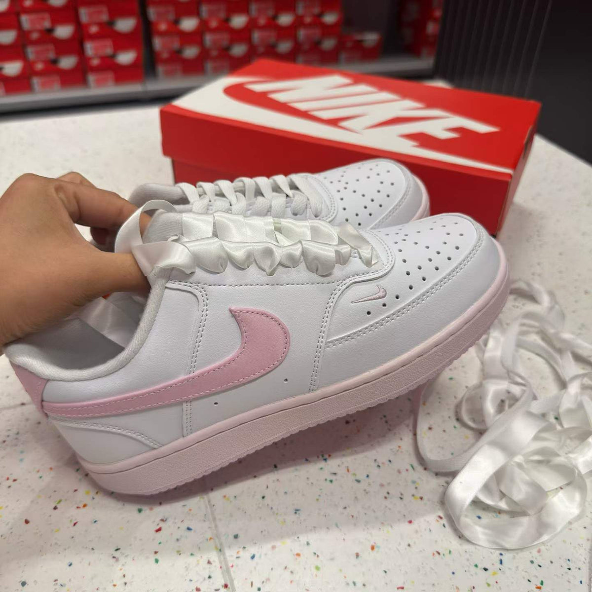 韓國 Nike 櫻花粉增高波鞋【SM2335】
