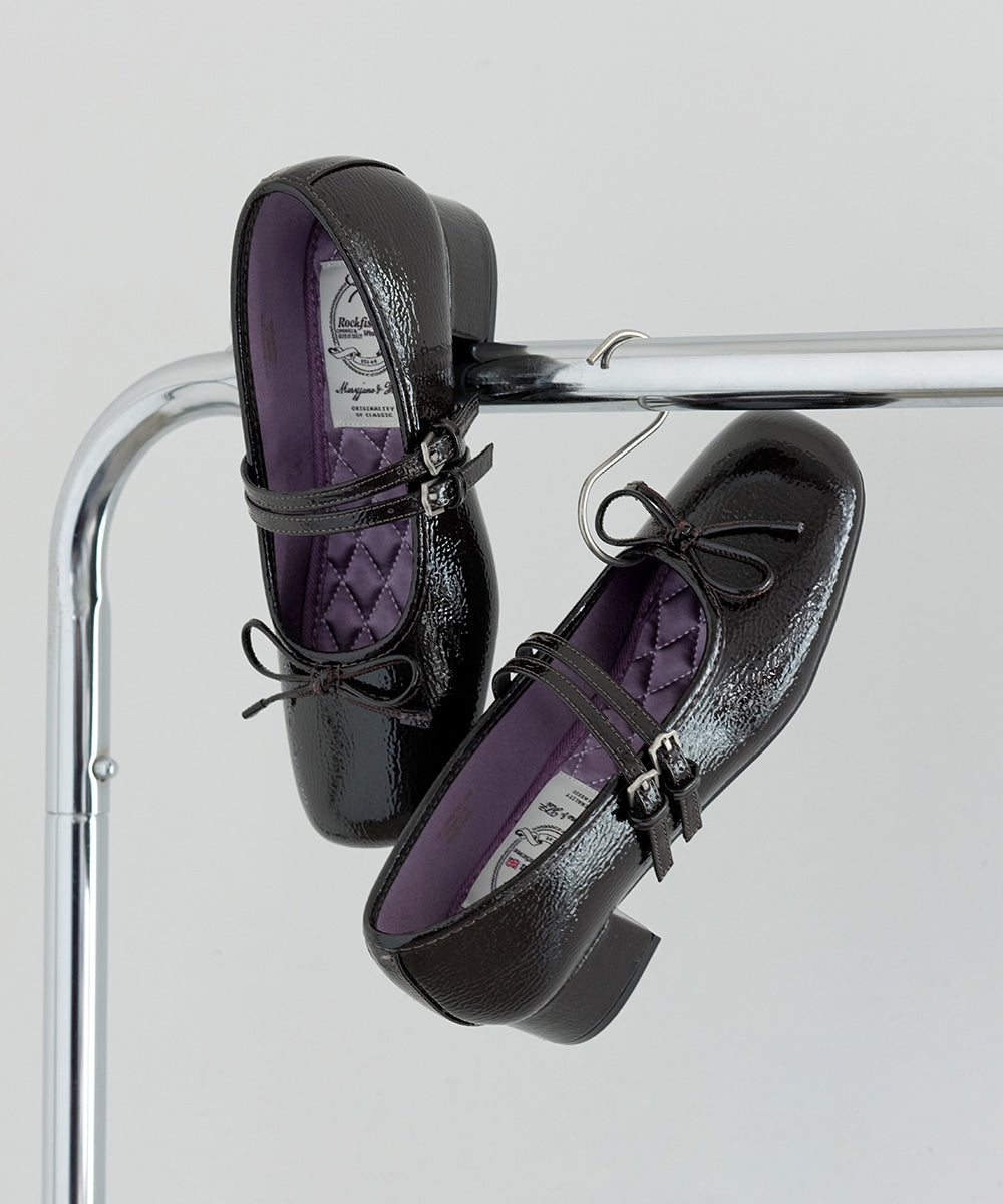 韓國 Rockfish Square Toe Two Strap Mj (4Cm)【RH011】