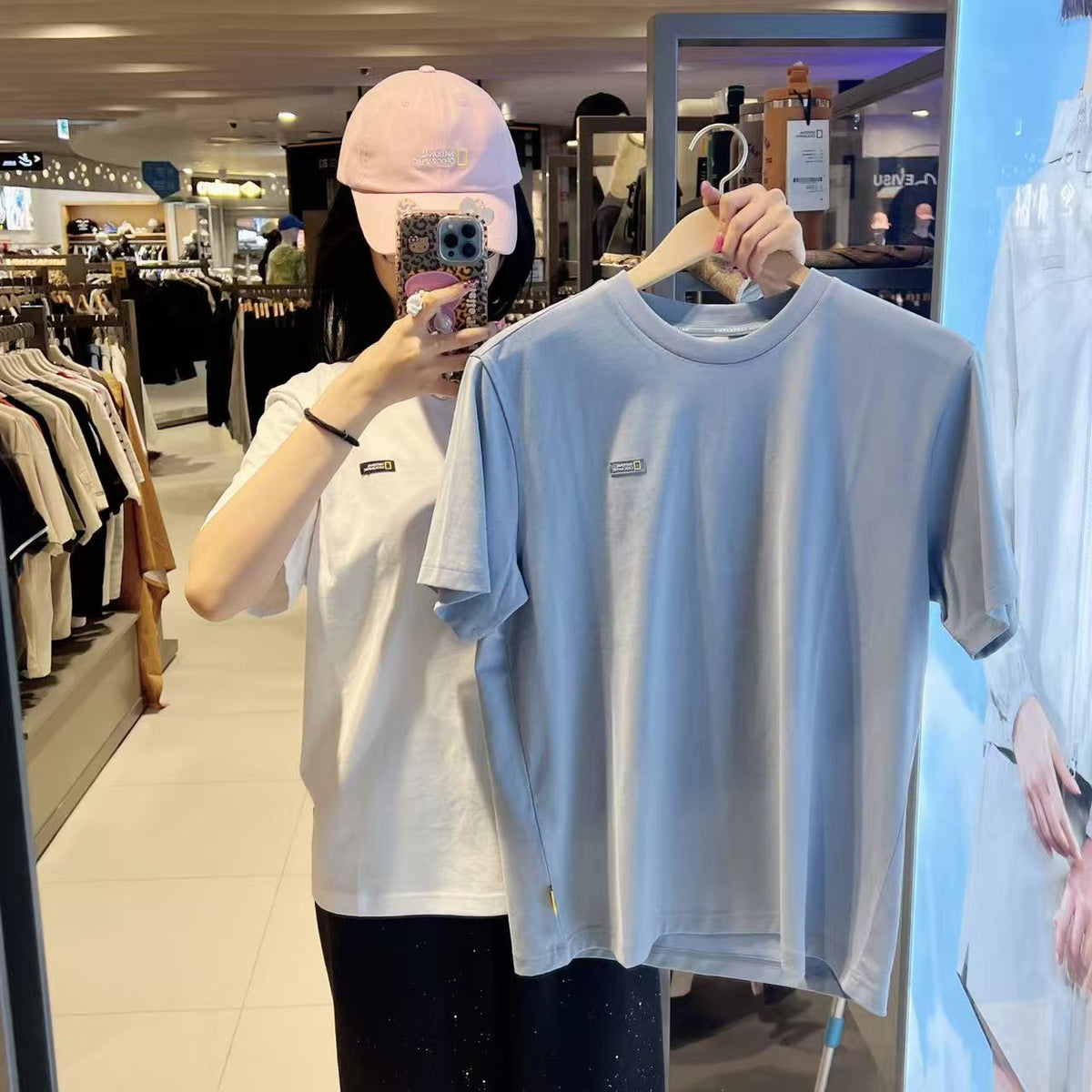 韓國 National Geographic Mantella Bag Big Logo Basic Fit Short Sleeve T-shirt【NG968】