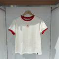 韓國 Wacky Willy Women's Regular Fit Ringer Short Sleeve T-Shirt【WW244】