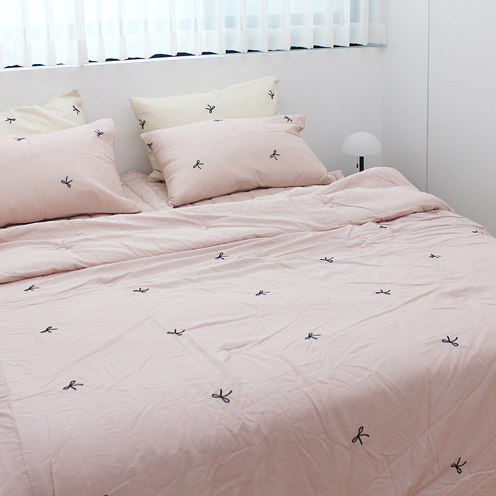 韓國 浪滿六月法式蝴蝶刺繡結莫代爾(無花邊)【SM1365】