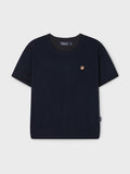 韓國 WhoAU Steve R-neck Plain Short Sleeve Sweater【WA326】