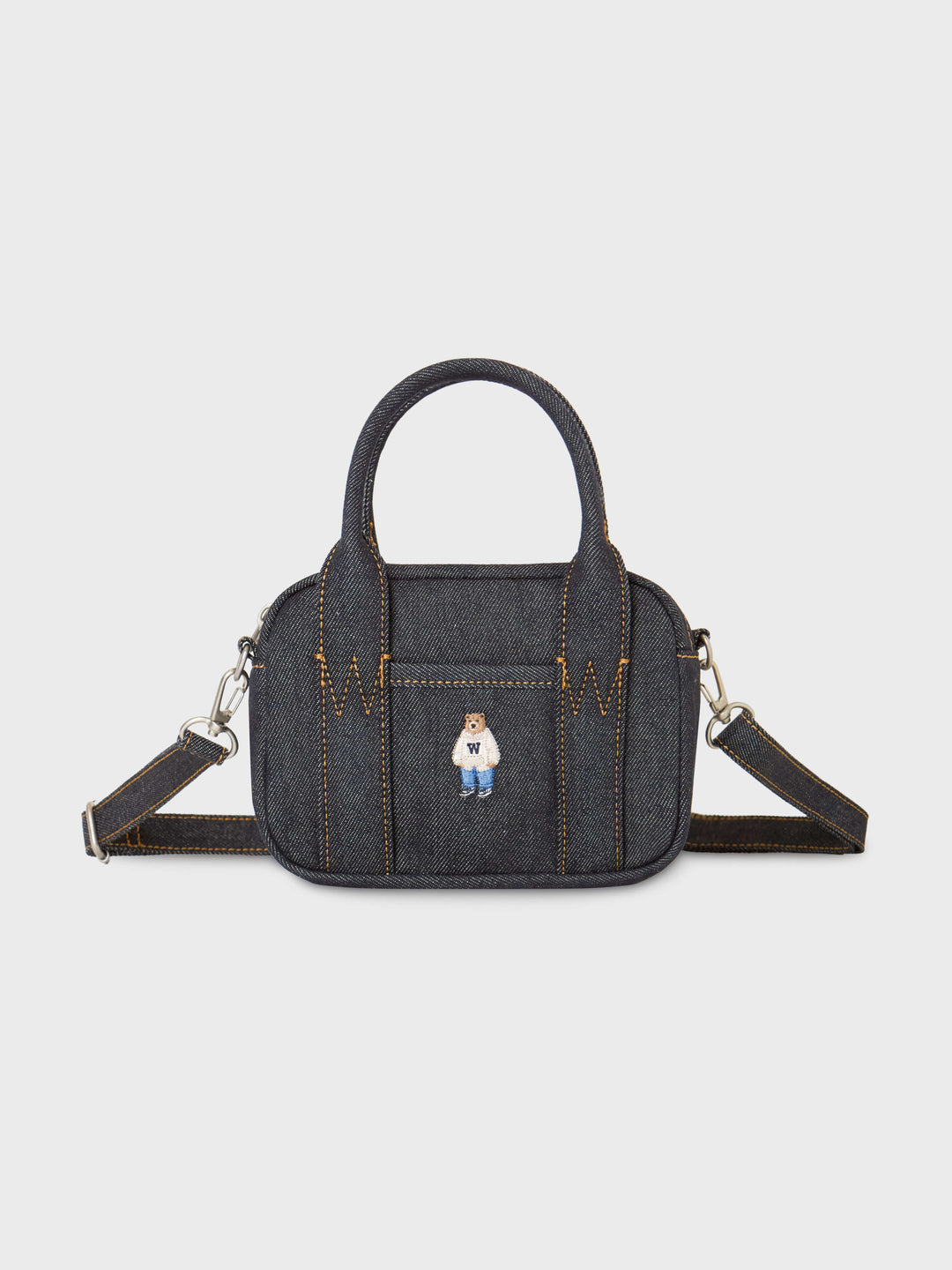 韓國 WhoAU Steve Denim Pocket Cross Bag【WA302】