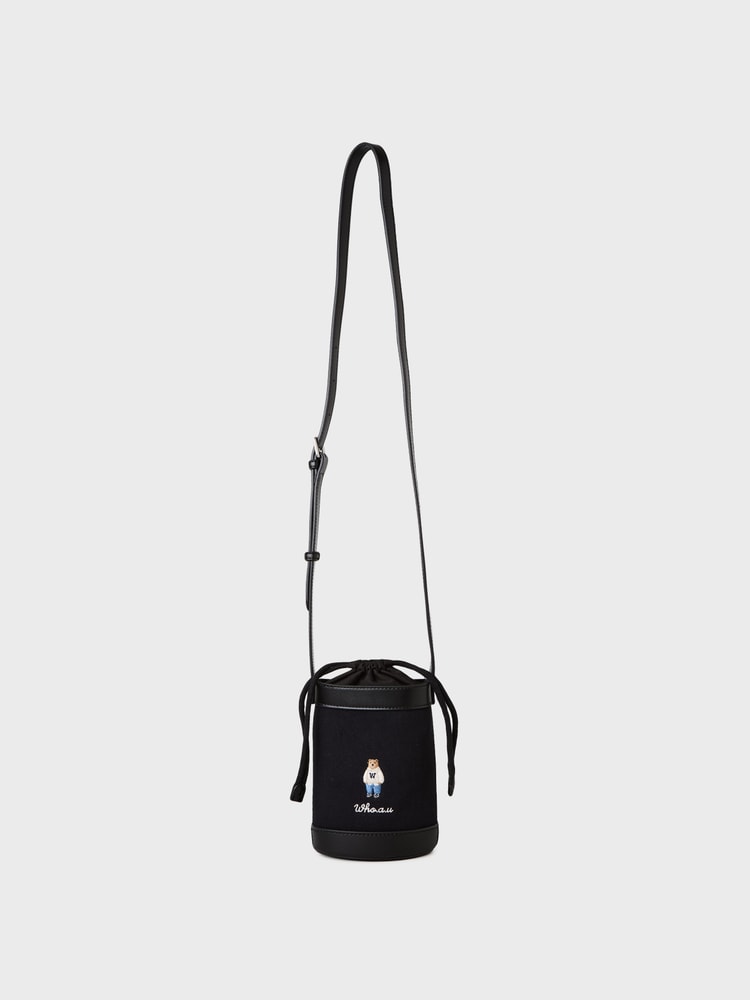 韓國 WhoAU Steve Canvas Bucket Cross Bag【WA403】