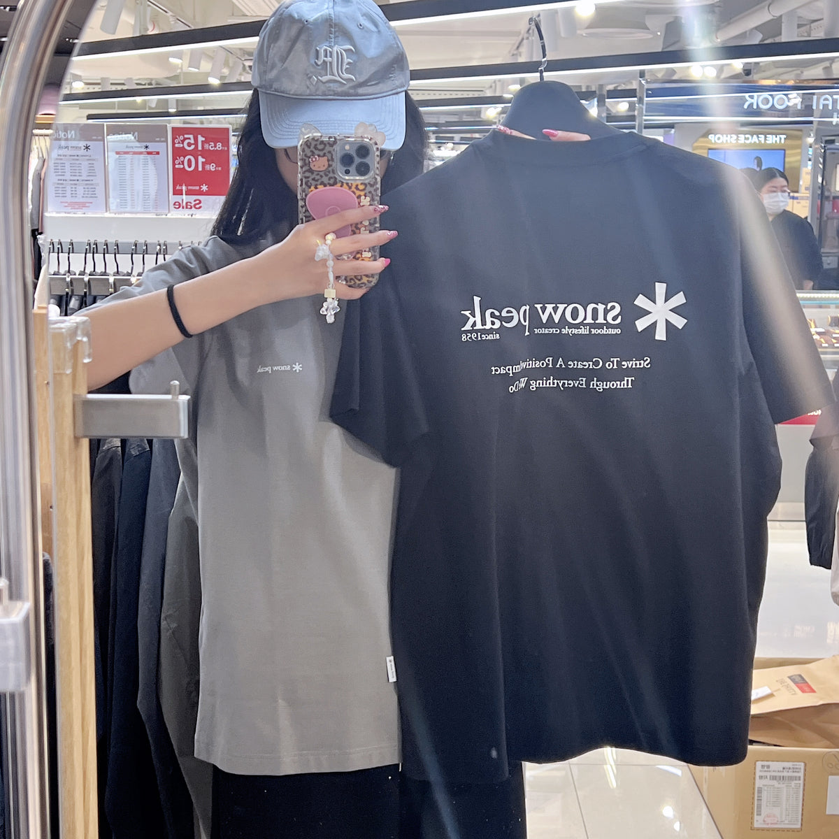 韓國 Snowpeak Cotton Lettering Short Sleeve T-shirt【SN114】