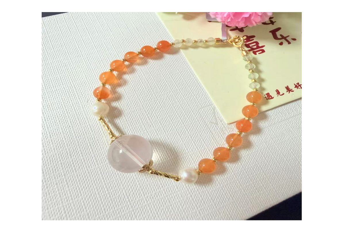 粉水晶DIY手鏈 13*5mm【SE1053】
