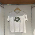 韓國 Wacky Willy Women's Check Lily Semi-Crop Short Sleeve T-shirt【WW241】