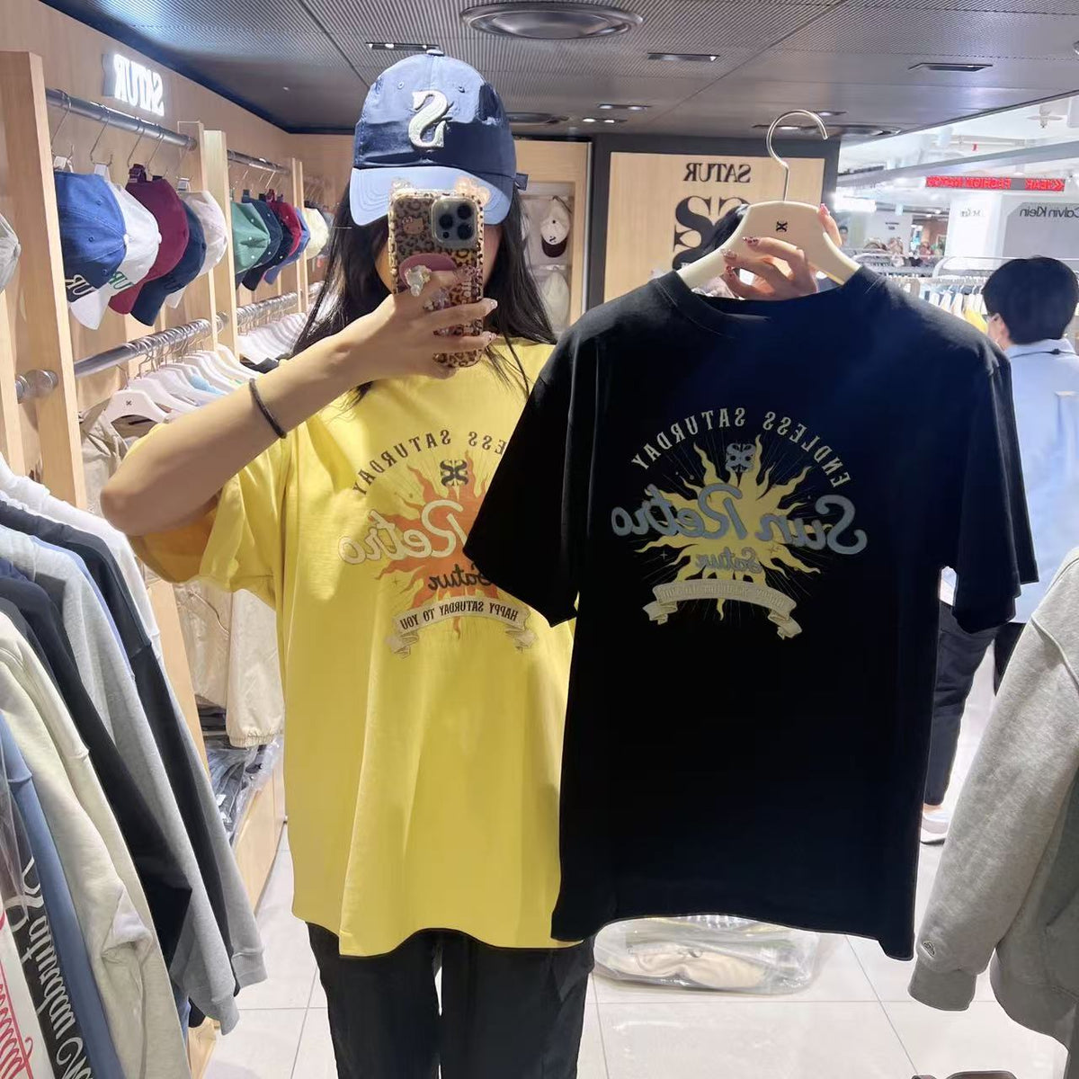 韓國 Satur New Sun Retro Graphic Short Sleeve T-shirt【SR361】