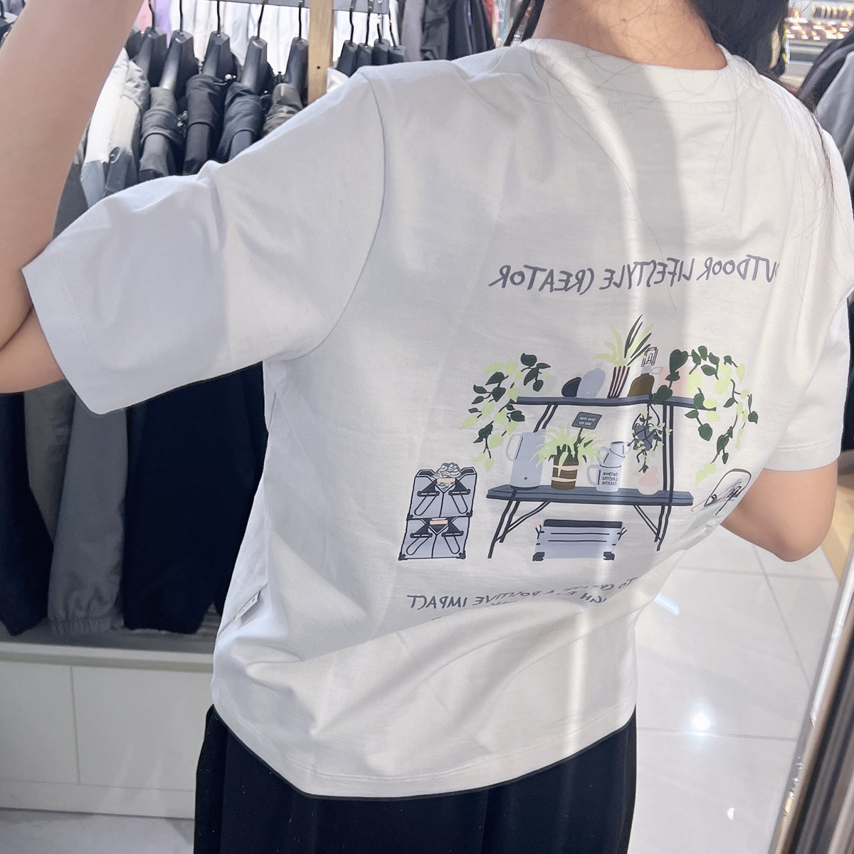韓國 Snowpeak Cotton Botanic Graphic Short Sleeve T-shirt【SN124】