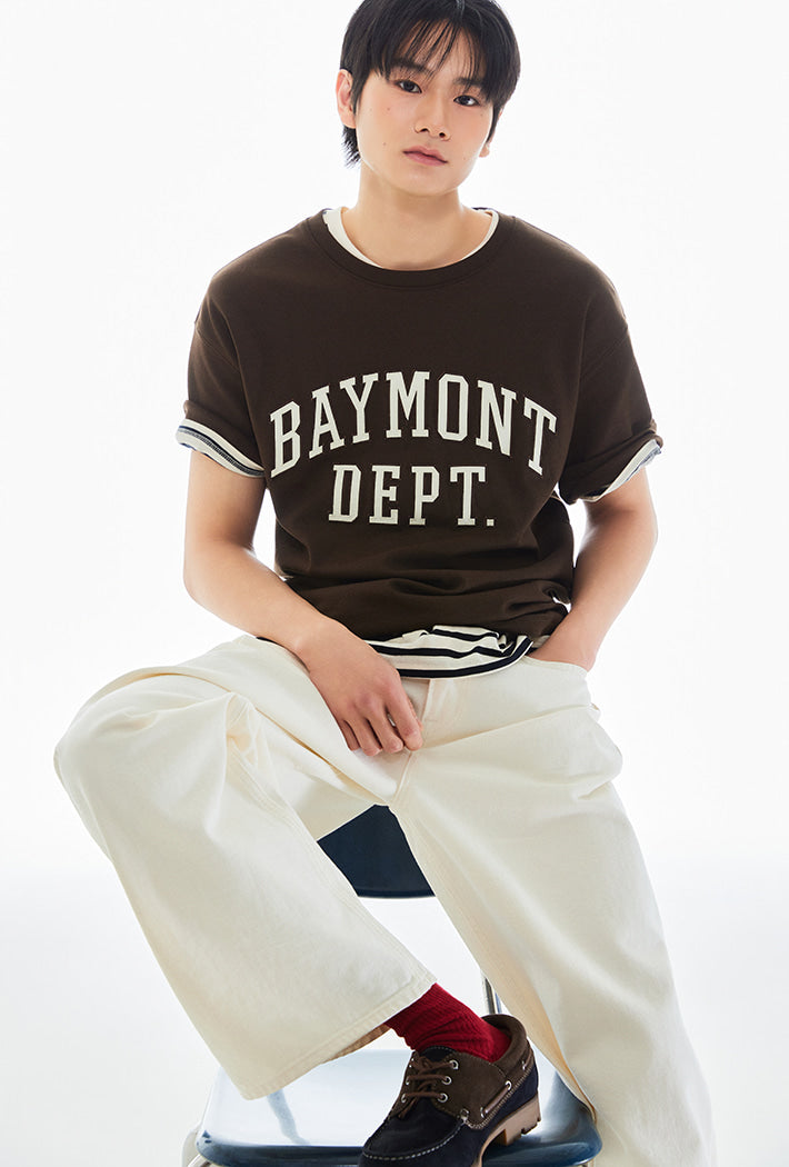 韓國 SPAO BAYMONT Applique Short Sleeve T-shirt【SP418】