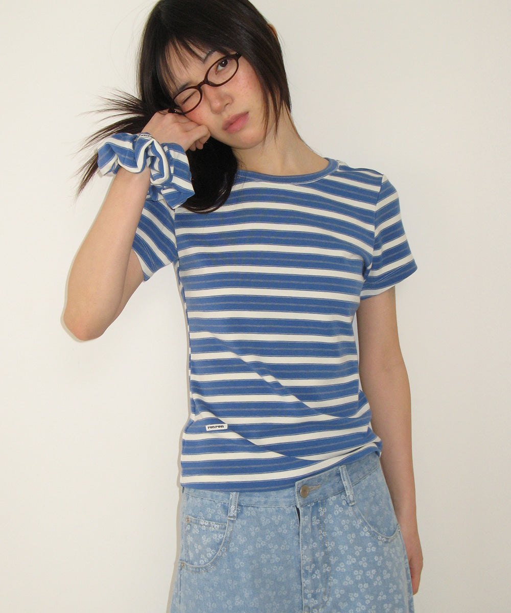 韓國 Ronron Scrunchie Set Slim Fit T Shirt【RR007】