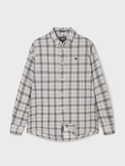 韓國 WhoAU Summer Crinkle Check Shirts【WA330】