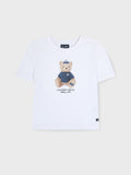 韓國 WhoAU Bear Photo Crop T-Shirt【WA311】
