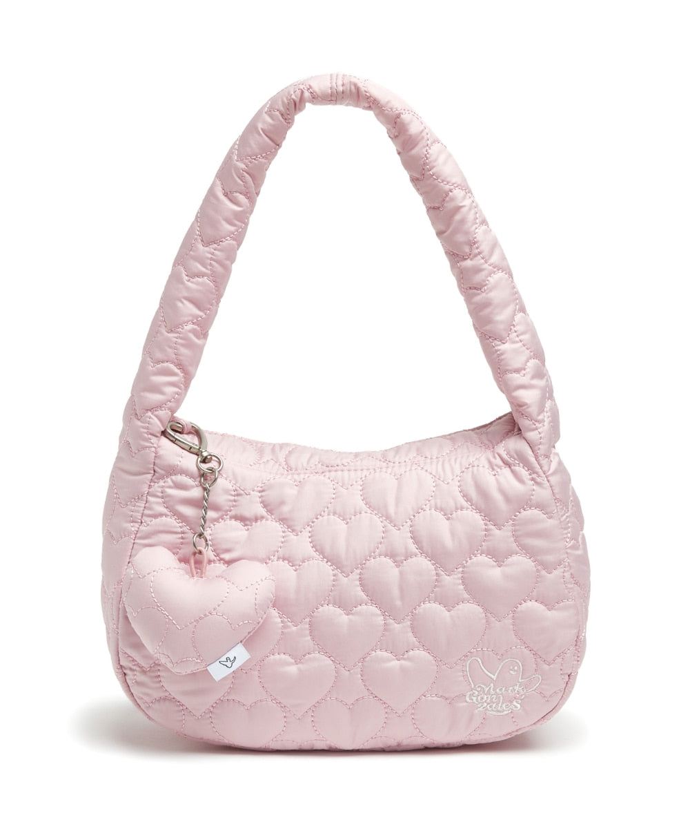韓國 Mark Gonzales Women's Heart Quilted Handbag【MG153】
