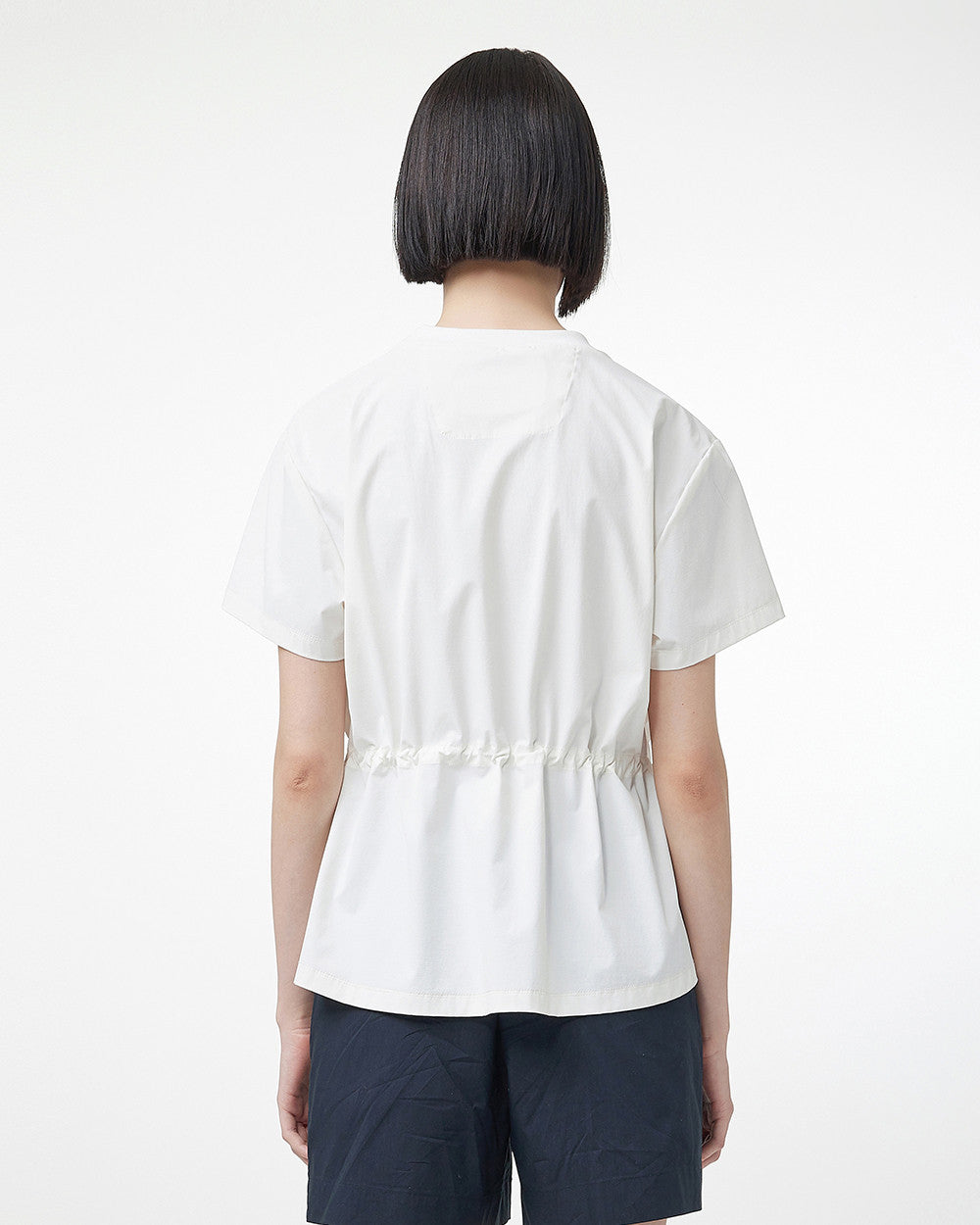 韓國 Hunter Women's Woven Waist String Tee【HR048】