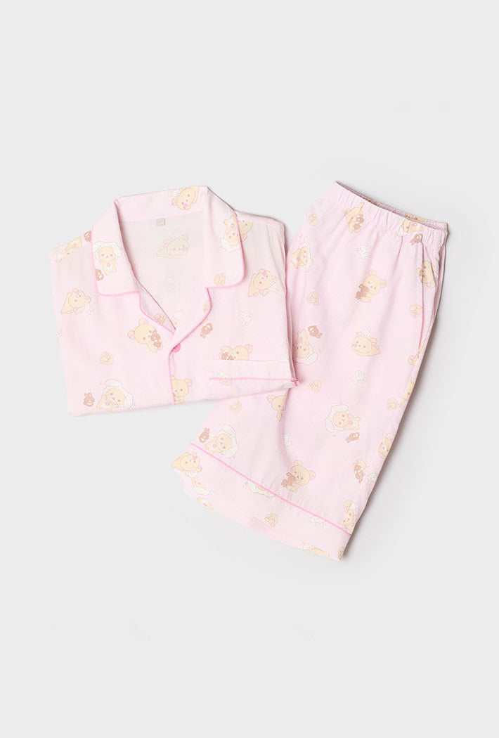 韓國 SPAO Kumas’ Relaxed Short-Sleeve Pajamas【SP421】