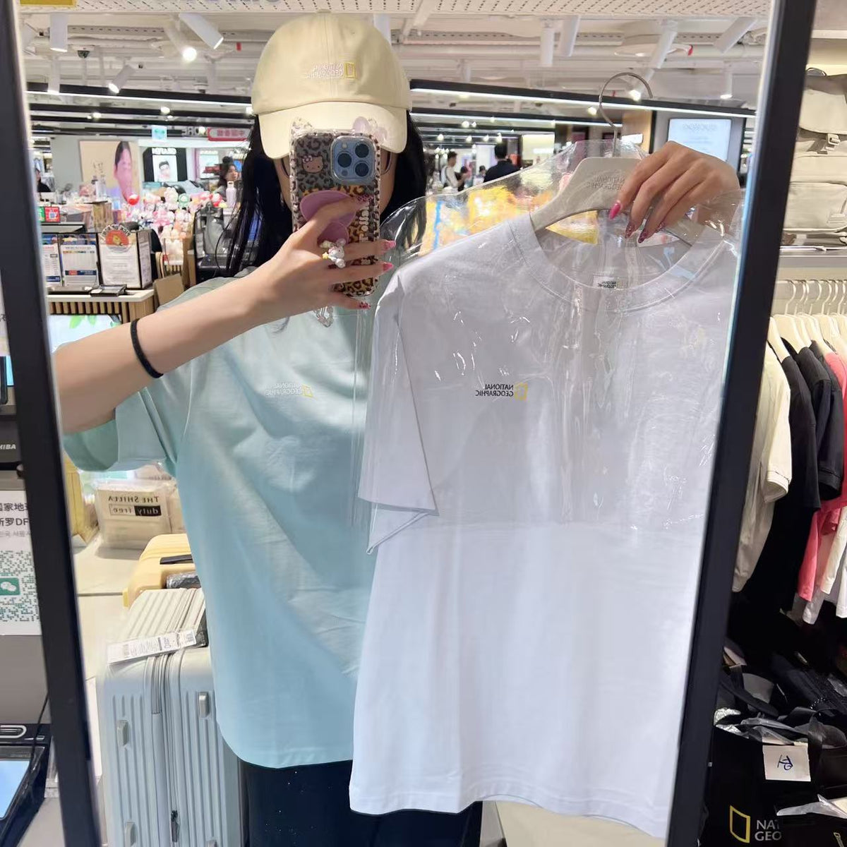 韓國 National Geographic Caster COOLMAX ECO Lettering Graphic Semi-Overfit Short Sleeve T-shirt【NG866】