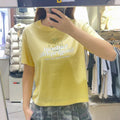 韓國 National Geographic 女款 Women's Caster Logo Semi-Oversized Semi-Crop Short Sleeve【NG980】