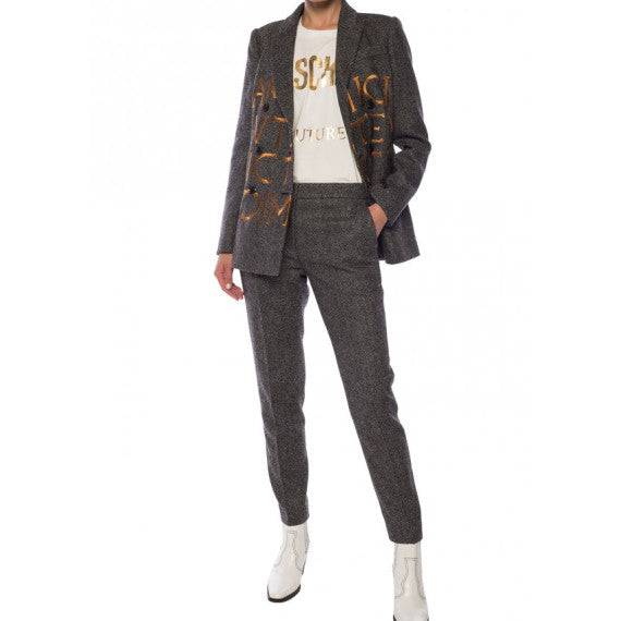 Moschino 燙金純文字 Logo 寬鬆版短袖 Tee - STT Mall HK 靚太網購