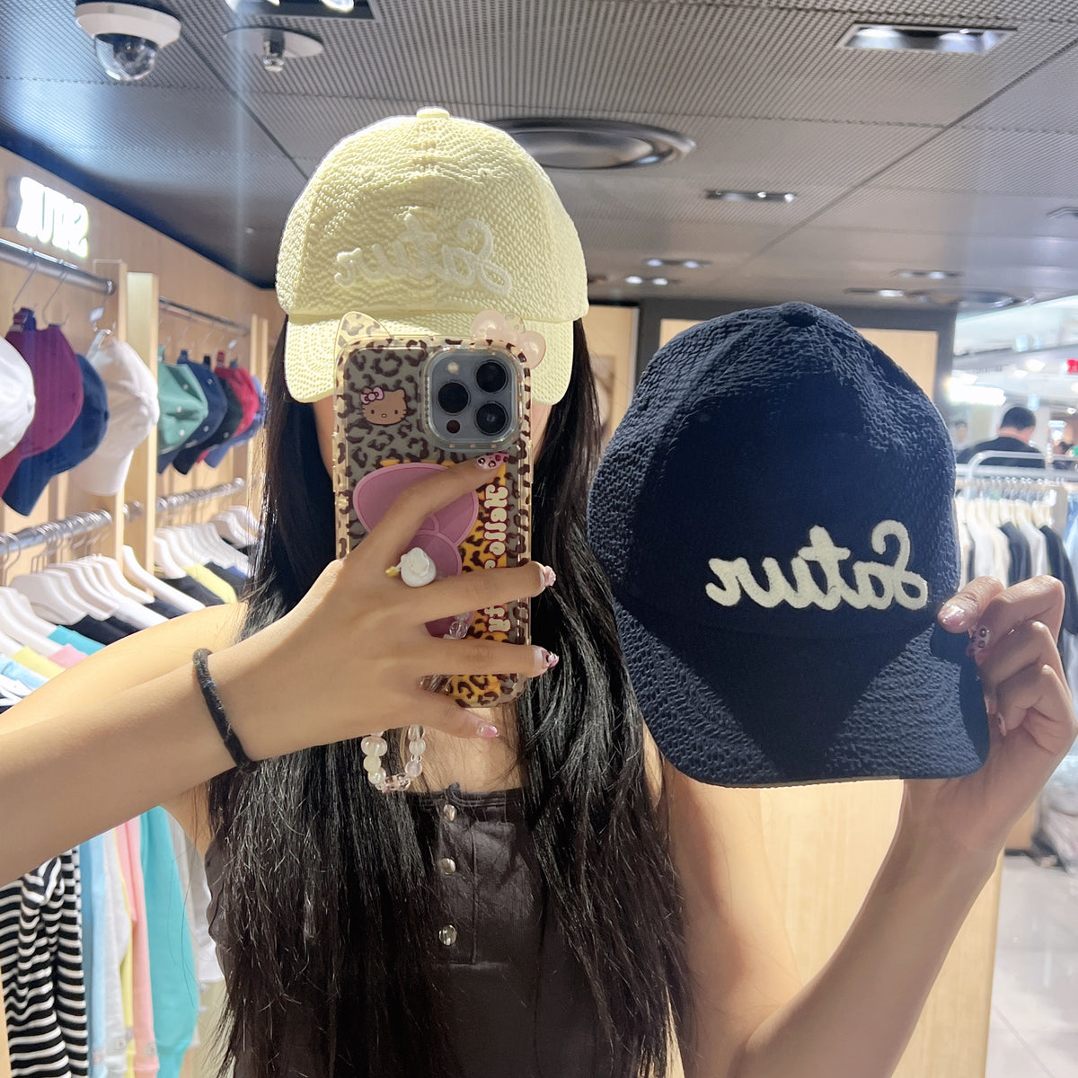 韓國 Satur Seersucker Logo Ball Cap【SR366】