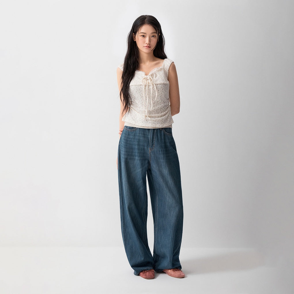 韓國 SPAO Long Wide Jeans【SP444】