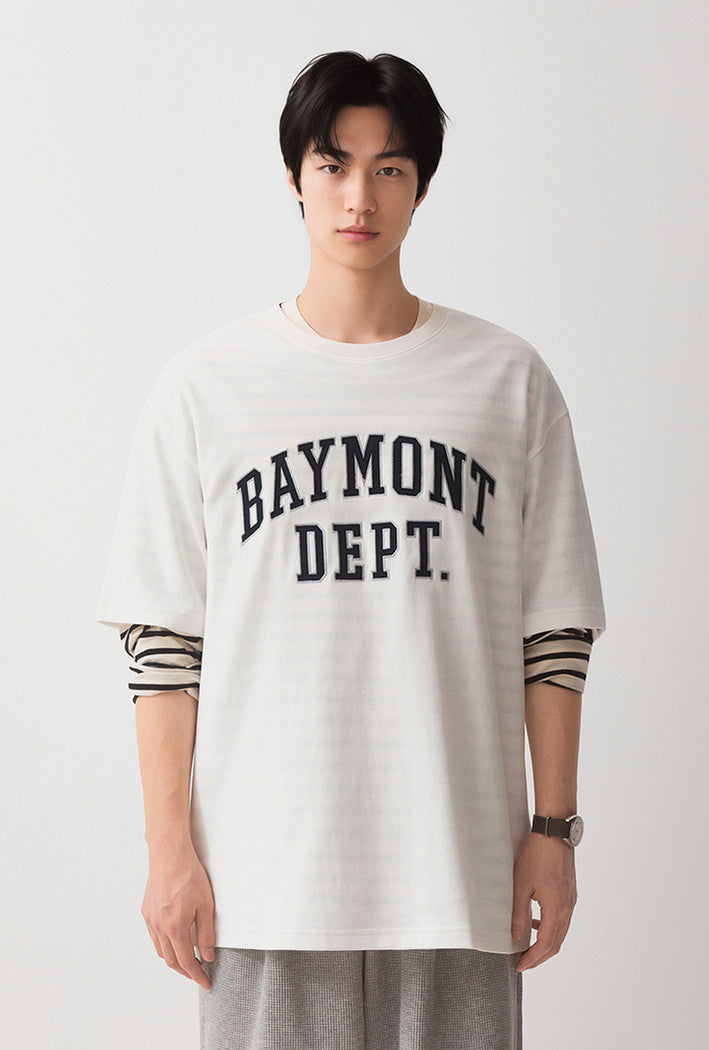 韓國 SPAO BAYMONT Applique Short Sleeve T-shirt【SP418】