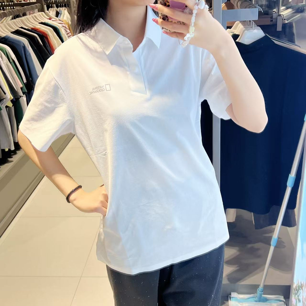 韓國 National Geographic Kraz Short Sleeve Collared T-shirt【NG950】