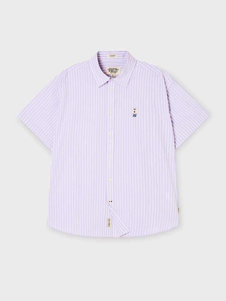 韓國 WhoAU Steve Loose Fit Short Sleeve Shirts【WA327】