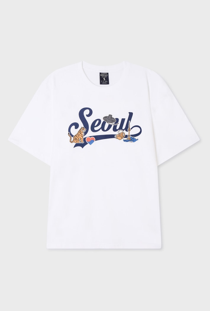 韓國 WhoAU Seoul Sticker T-shirt【WA372】