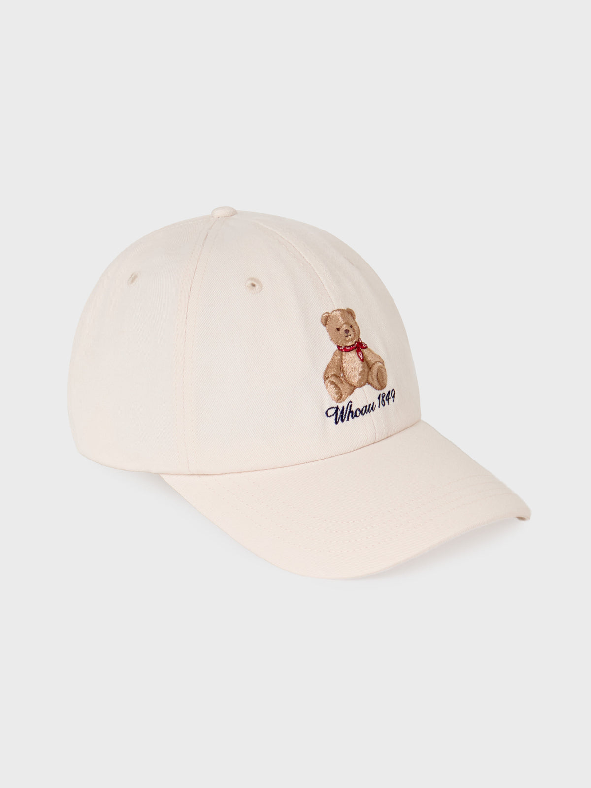 韓國 WhoAU Bear Embroidery Ball Cap【WA257】
