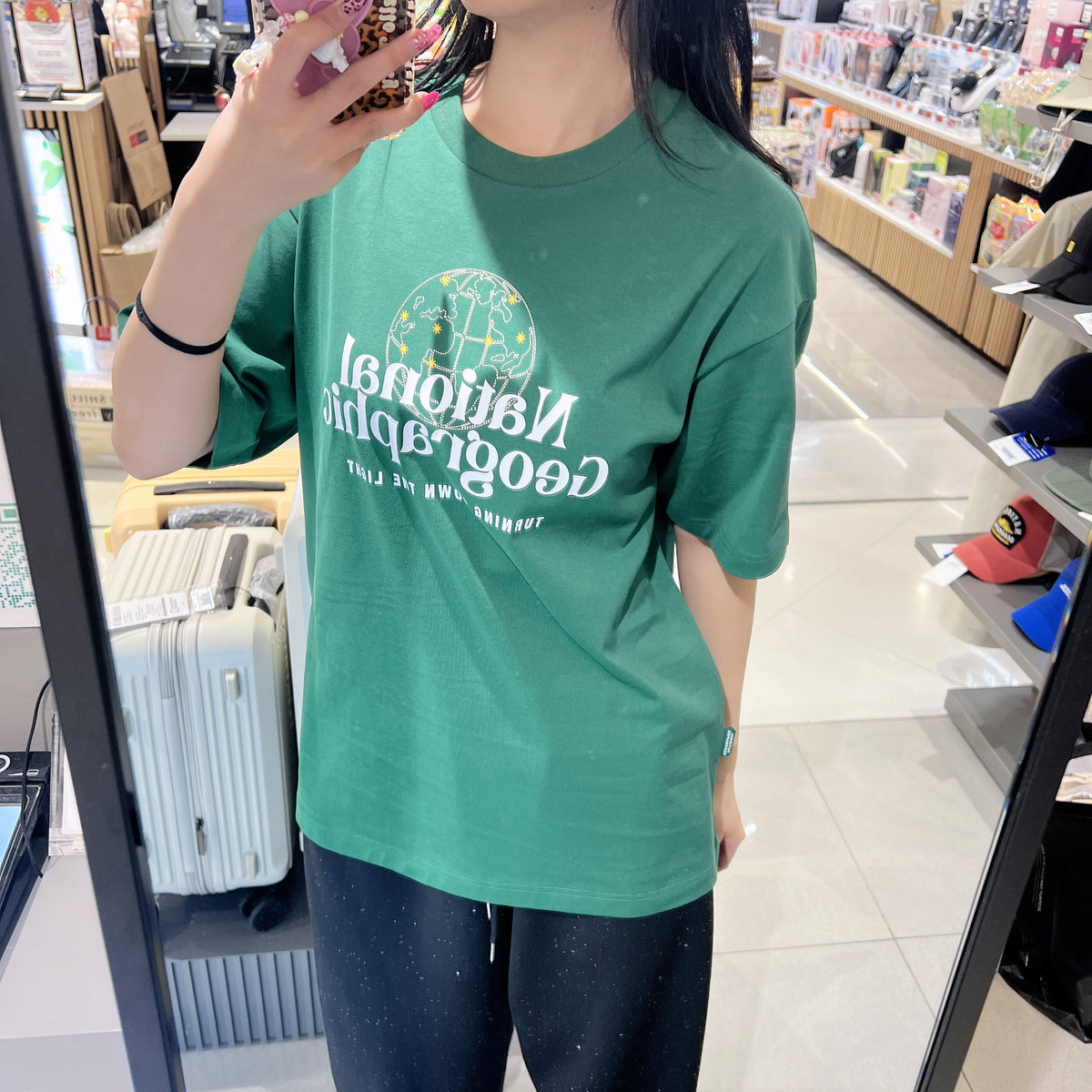 韓國 National Geographic Caster COOLMAX ECO Big Graphic Semi-Overfit Short Sleeve T-shirt【NG865】