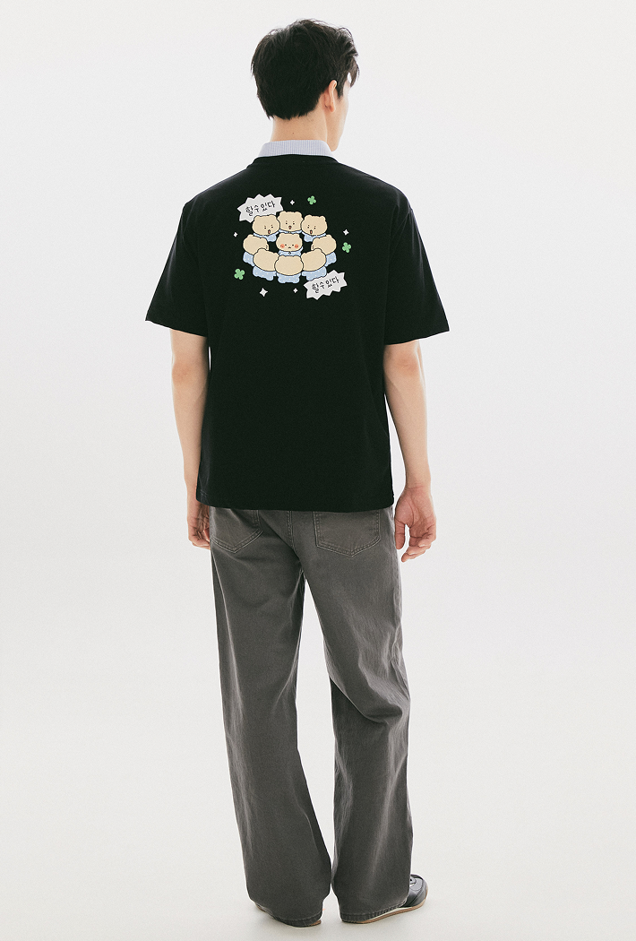 韓國 SPAO Manggeureojin Gom Short Sleeve T-shirt【SP427】