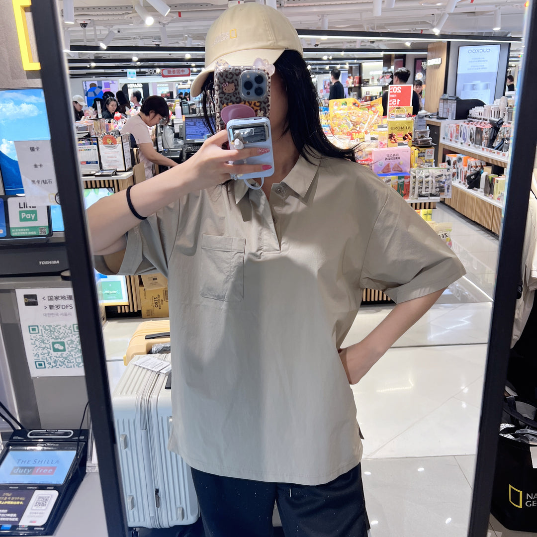 韓國 National Geographic Freeze Stretch Short Sleeve Collared T-shirt (涼爽速乾防曬面料)【NG851】