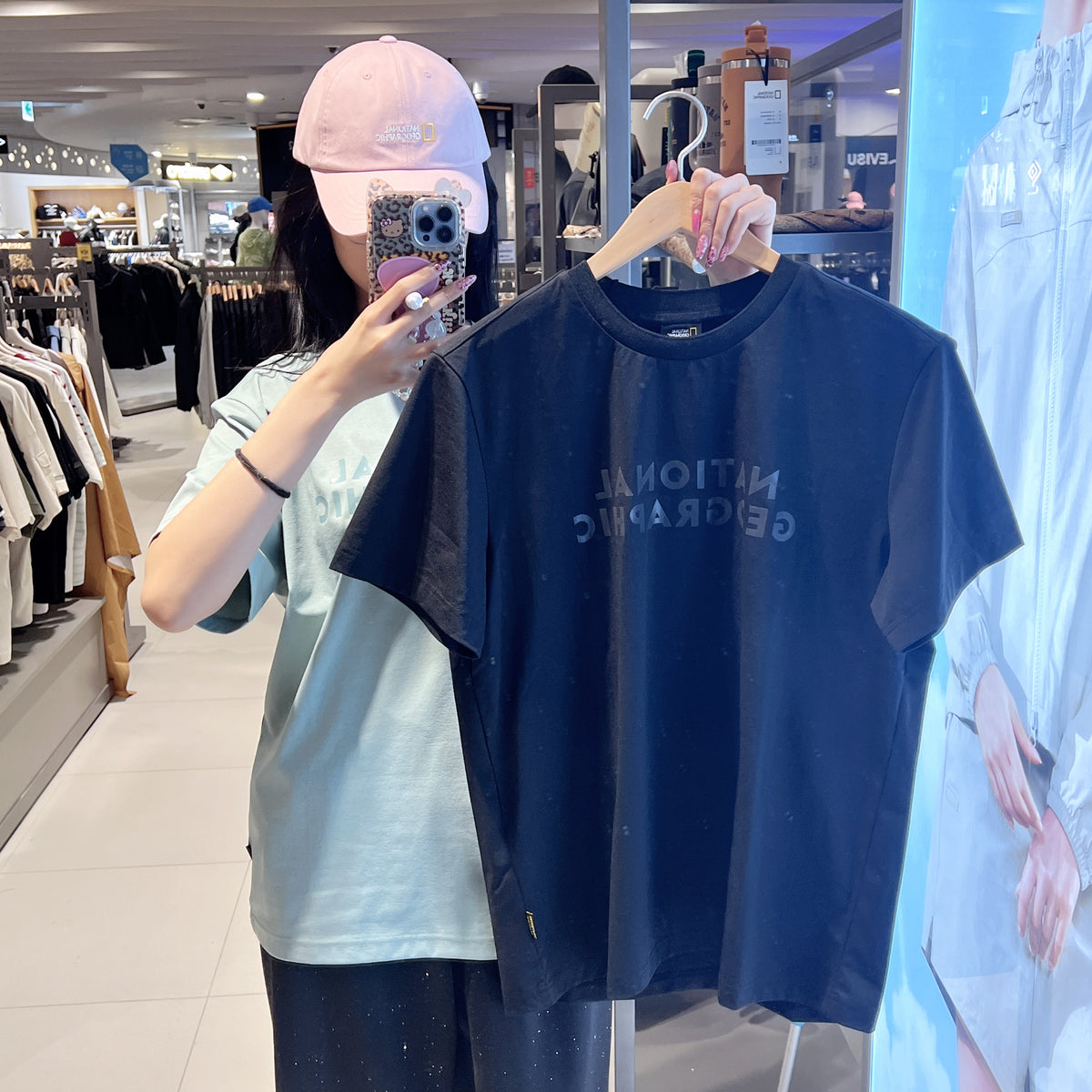 韓國 National Geographic Parrot Big Logo Graphic Basic Fit Short Sleeve T-shirt【NG971】