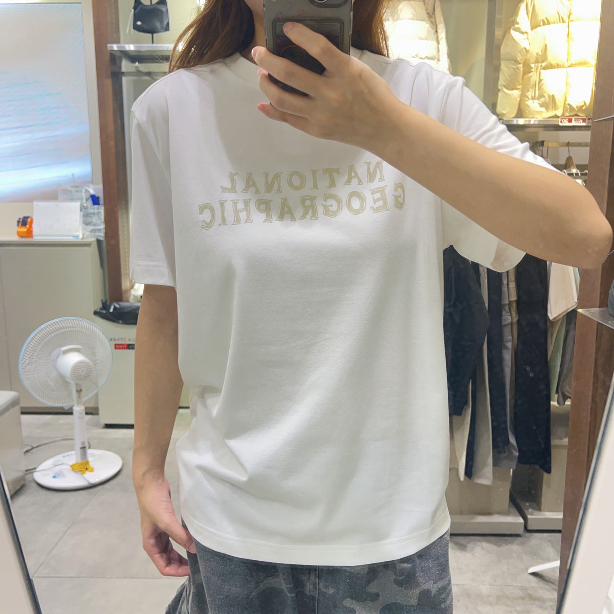 韓國 National Geographic 男女同款 NeoD Big Logo Short Sleeve T-shirt【NG864】