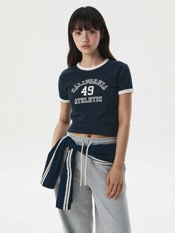 韓國 WhoAU Campus Ringer T-shirt【WA375】