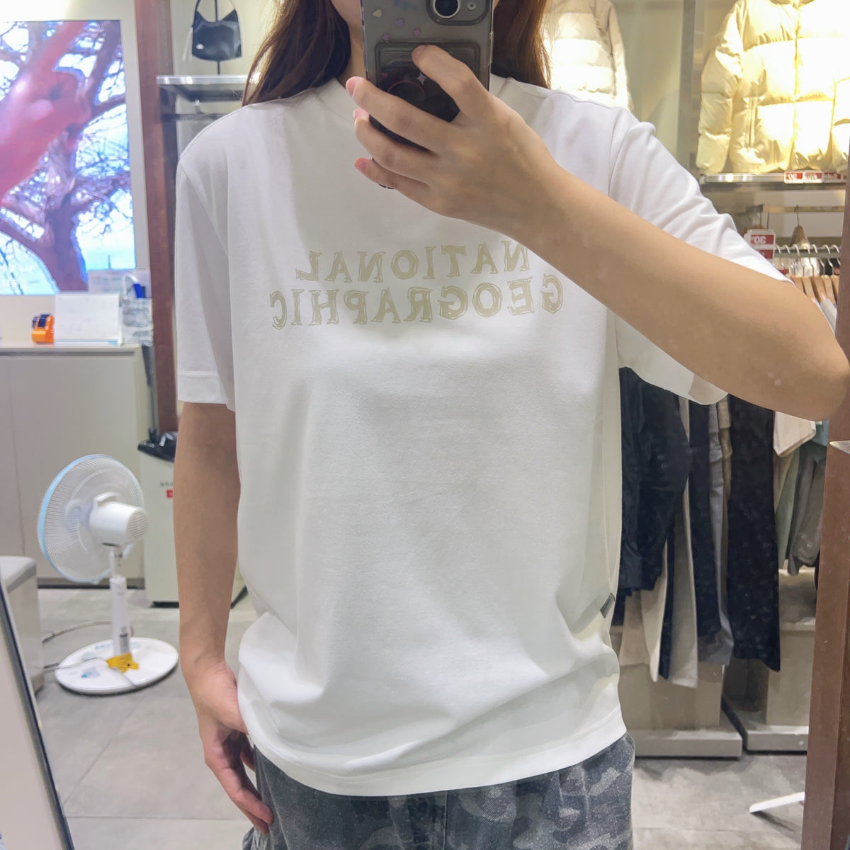 韓國 National Geographic 男女同款 NeoD Big Logo Short Sleeve T-shirt【NG864】